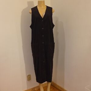 Eddie Bauer Chocolate Sleeveless Midi Dress